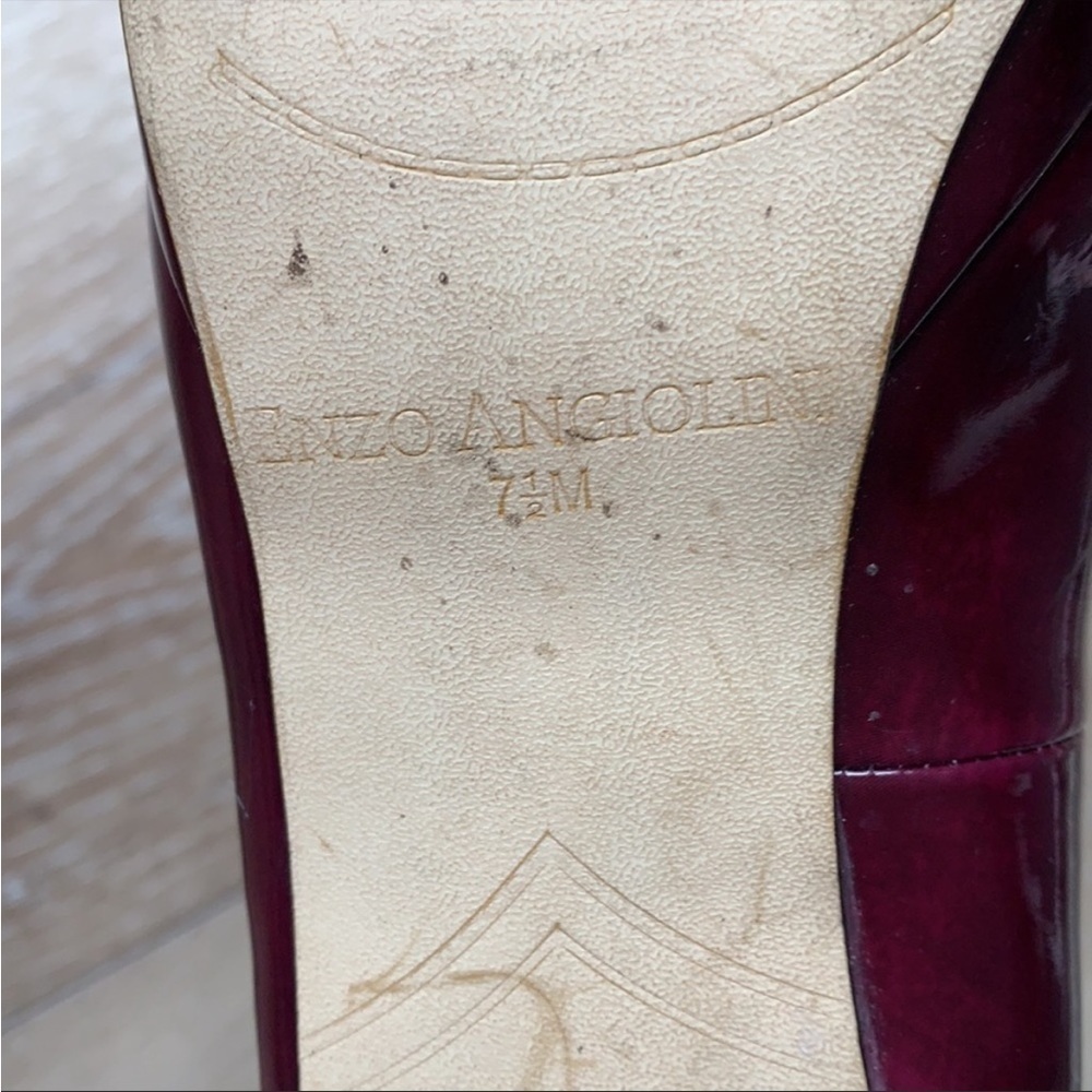 Enzo Angiolini Dixy Red Plum Patent Leather Pumps - Picture 13 of 14